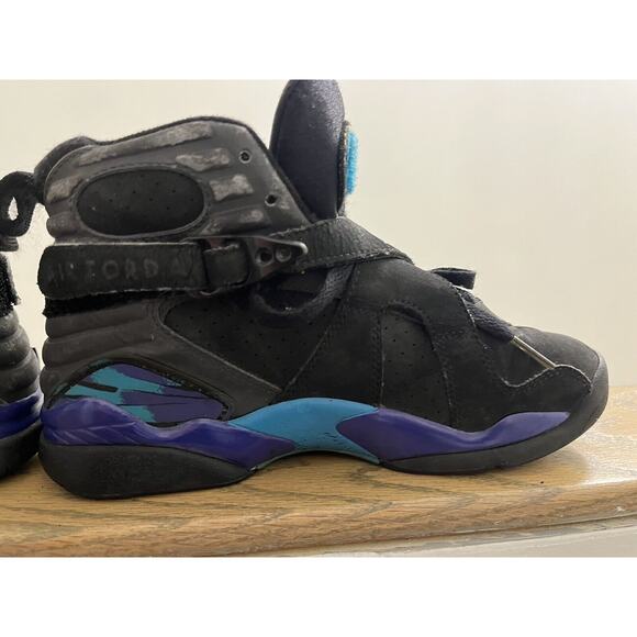Nike Air Jordan Retro 8 VIII Aqua Sz 4.5Y Women’s Sz 6 305381-041 Released 2007 - Picture 14 of 16